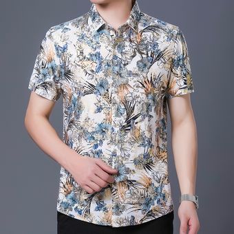 camisa floral hombre