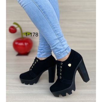 botín para mujer de y cordon color negro zapatos de moda | Linio - BO632FA10POMTLCO