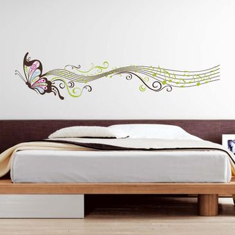 Vinilos decorativos de mariposas retro para cabeceros cama
