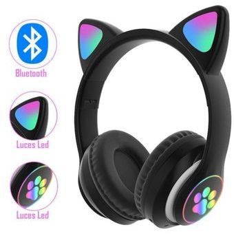 Audifono Bluetooth Gato Con Microfono