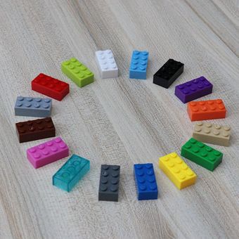 100 piezas MOC Creative Bricks 2x4 Compatible DIY Parts 3001Basics Enl 