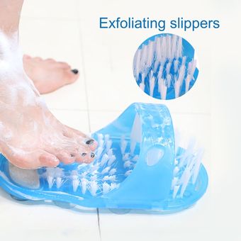 Pie pies Cleaner Limpiador Lavadora Foot Health Care Piedra masajeador Zapatilla azul 