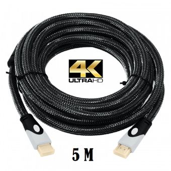 Cable Hdmi 4k Enmallado 5 Metros Version 2,0 