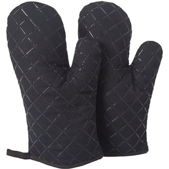 1 par lindo antideslizante de moda de algodón cocina guantes para microondas para hornear barbacoa delantal guantes de horno calor resistente 