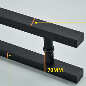 manija d Manija de puerta de madera de acero inoxidable negro 2 uds. 