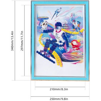 Botón Pintura 2022 Olimpiadas de invierno Tema Art Craft Kit para niños 