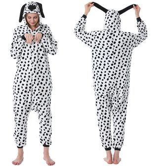 invierno niñas Unisex Spot lindo perro de dibujos animados mono pijamas DE PUNTO DE LOS franela camisón para dormir-Grey Koala 