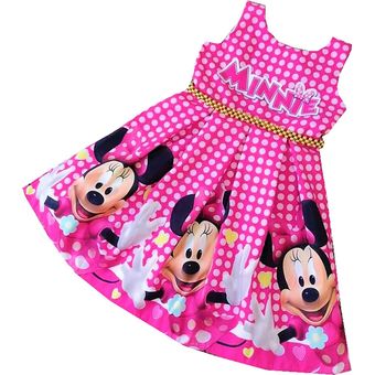 Vestidos de minnie rosa y dorado hot sale