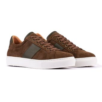 Tenis Casuales Lifestyle En Cuero Marca Overstate 8448a-1627ov Taupe 
