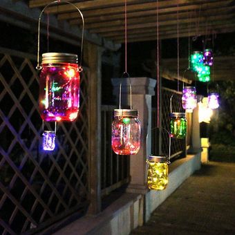 Farol Solar Chino Cuerda de Luz 10 LED Jardín Hadas Al Aire Libre Navidad fuera