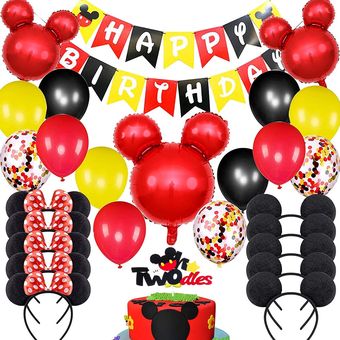 decoración de g Suministros de fiesta de cumpleaños de Mickey Mouse 