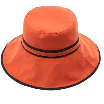 #Amarillo sombreros de pescador de algodón para mujer,gorros de pescador a la moda para primavera y verano,sombrero de Panamá para niña,gorro para mamás informal transpirable 