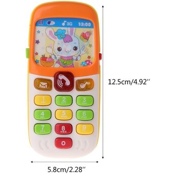 regalo educativo 95AE Teléfono Móvil de juguete para bebé Smartphone electrónico de dibujos animados 