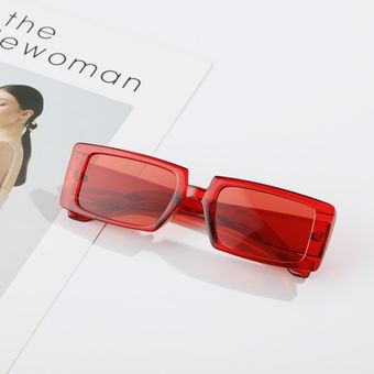 amplia marco pequeño rectángulo gafas de sol mujer tonos gafas Vintage UV400 Color caramelo gafas d 