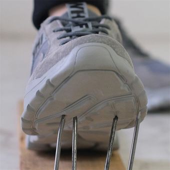 Zapatos de seguridad de trabajo con punta de acero para hombre zapatos industriales antideslizantes a prueba de perforaciones zapatillas impermeables botas de trabajo ligeras 