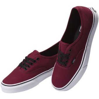 Zapatos vans shop vinotinto rojo