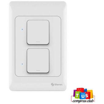 Steren Interruptor Doble Wi-Fi SHOME-116 Programa Horarios 600W