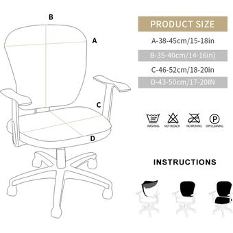 Elástico elástico cubierta silla de oficina Spandex computadora sillón proteger funda-polvo lavable jefe silla giratoria funda de asiento #G248487 