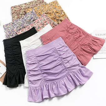 Shintimes-Faldas de cintura alta para Mujer minifalda de estilo cor 