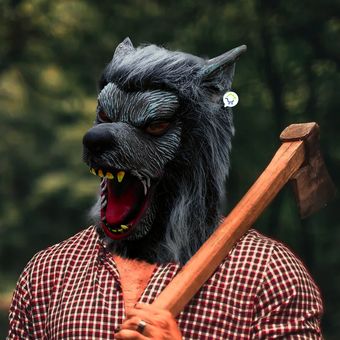 Máscara de lobo de halloween