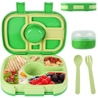 Lonchera Lunch box bento portátil para niños y adultos con 5 compartimentos  de sellado hermético, libre