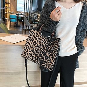Leopard Tote Bags For Women luxury Hand...