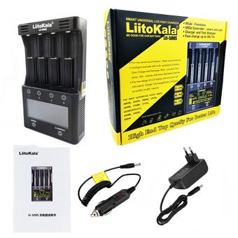 LiitoKala lii-500S cargador de batería de pantalla LCD cargador 18650 
