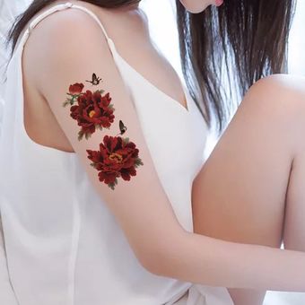 Pegatinas de tatuaje a prueba de agua de la flor de la foto Original de las muchachas Pegatinas de cicatrices 