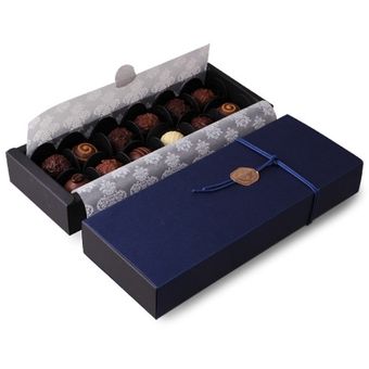 caja de al Caja de papel de zafiro azul y rojo para guardar regalos 