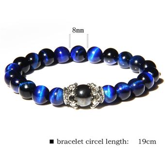 Pulsera De Ojo De Tigre Azul Real Pulsera De Encanto De De 