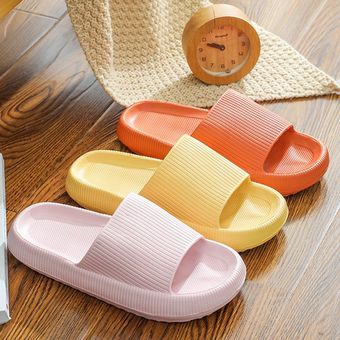 Sandalias de diapositivas mujeres de la plataforma gruesa zapatillas de playa de verano Eva suave Único 