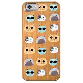 Funda para iPhone 6 Plus - Cat Friends Madera
