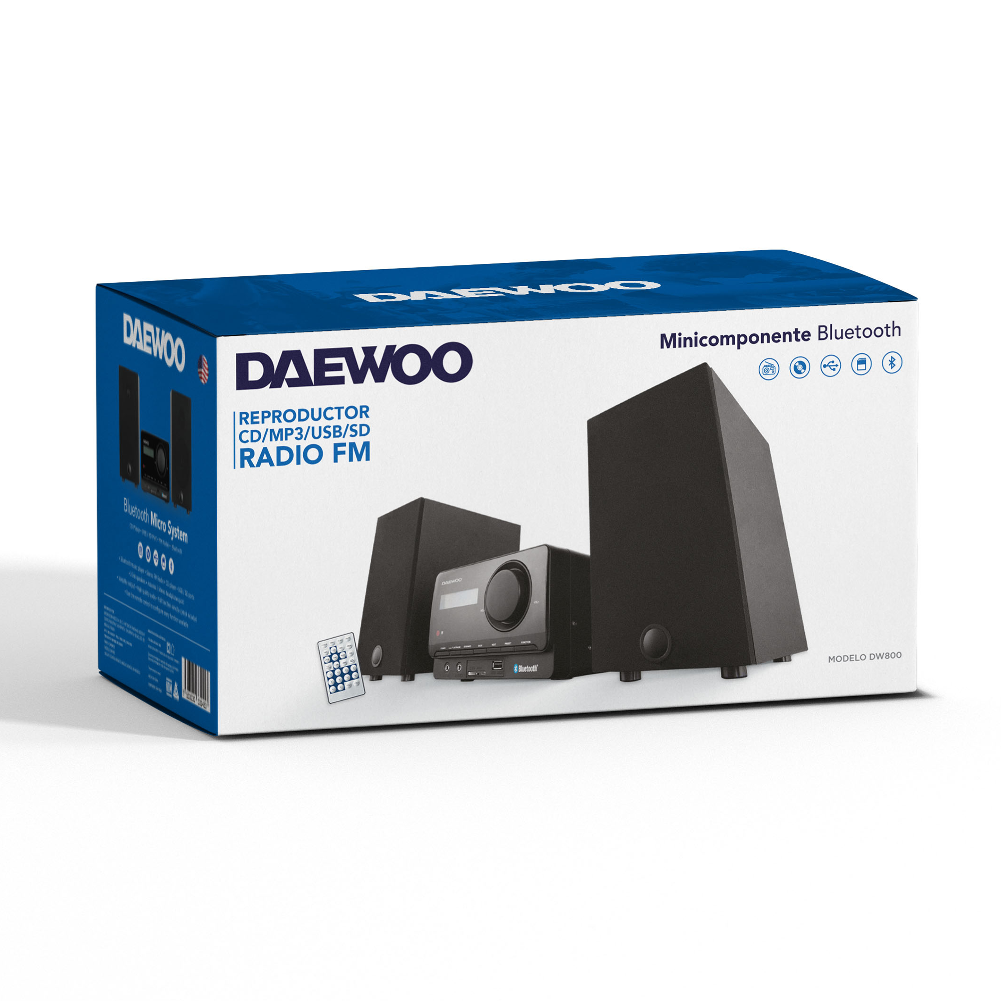 Minicomponente Daewoo DW-800 Bluetooth Fm Usb Cd Sd