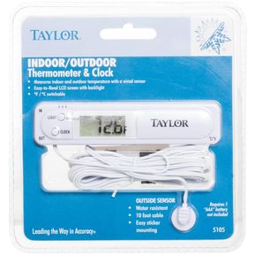Termómetro y Reloj Digital Exterior / Interior 5105 - Taylor