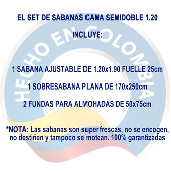 Juego Sabanas Para Niño Infantil Cama 1.20x1.90 Semidoble