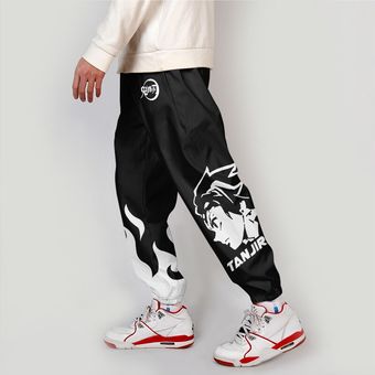 3D Anime pantalones de carga Harajuku Streetwear demonio Cazavampiros Kimetsu no Yaiba cintura elástica Harem Joggers de Hip Hop Pantalones #V07442 
