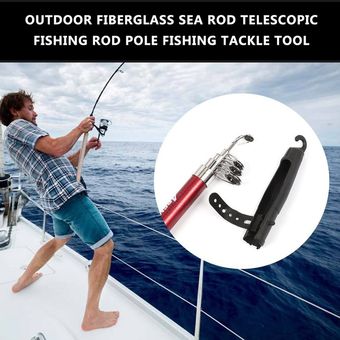 Herramienta de aparejos de pesca telescópica de caña de pesca telescópica de vidrio de fibra de vidrio al aire libre 
