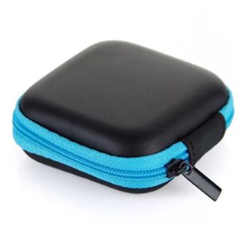 Bolsa de almacenamiento de línea de datos de almacenamiento portátil caja del teléfono móvil del auricular Azul 