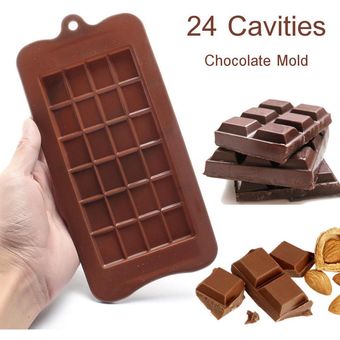 Molde de barra de molde de chocolate rectángulo de 24 rejillas Molde p 
