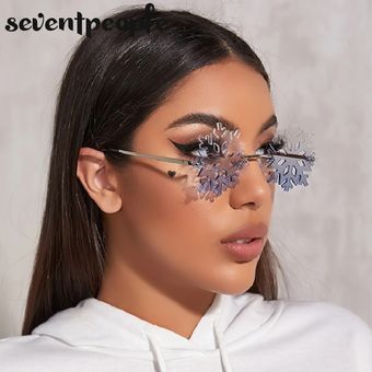 Gafas de sol en forma de corazón sin marco Gafas de sol demujer 