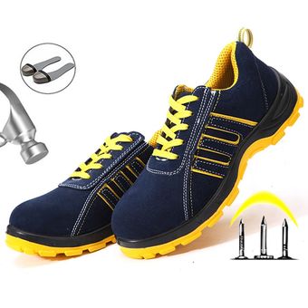 Zapatos protectores de seguridad antigolpes para hombre indestructibles botas de trabajo ligeras para construcción 