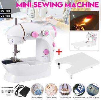 Mini máquina de coser portátil máquina de coser eléctrica máquina de coser de rosca doble y v XYX 