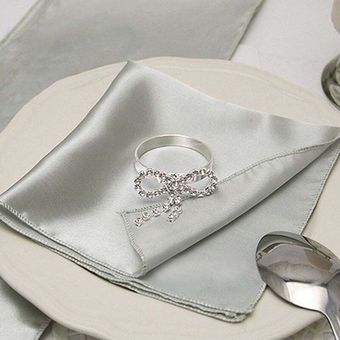 servilletas de satén de 30cm para mesa servilletas para banquete y cena pañuelos de bolsillo para decoración evento boda Hotel 50 Uds 