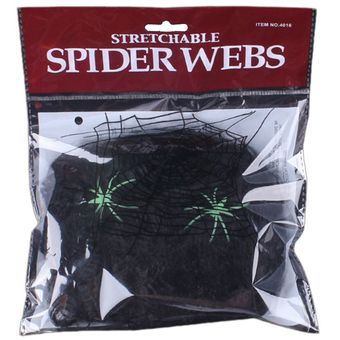 Spider Spider Web Cobweb con araña para bar Haunted House organizó la decoración de la decoración de Halloween Party Decoration Supplies 