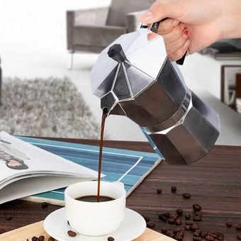 Estufa italiana de aluminio, cafetera expreso Moka, herramienta de