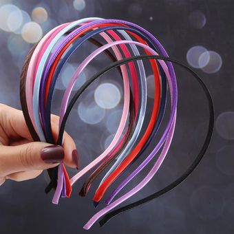 Diadema de satén con cubierta de temperamento para mujer diademas artesanales 2020 accesorios para el cabello negros diadema metálica para adorno de pelo para niños 