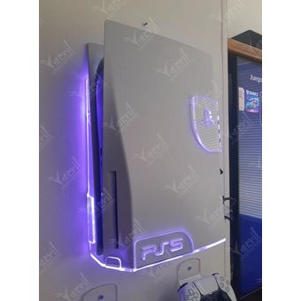 Soporte Ps5 Pared Luz Led 1m Playstation5 Combo Completo