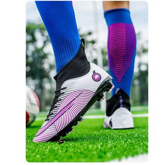 Zapatos de futbol AG suela de goma para hombre y Mujeres-Violeta