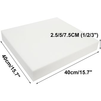 Sofá de alta densidad de espuma del asiento del amortiguador Hoja de reemplazo 40x40cm tapicería del cojín-2.5CM 