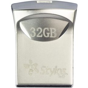 MEMORIA USB STYLOS 32 GB FLASH 2.0 PLATA METAL MINI (STMUS41...